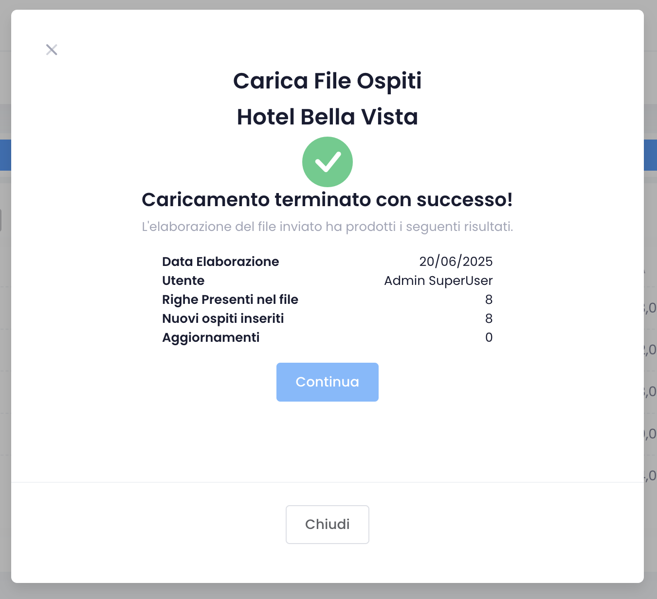 Caricamento File Terminato con Successo